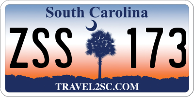 SC license plate ZSS173
