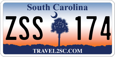 SC license plate ZSS174