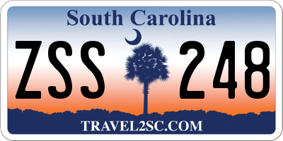 SC license plate ZSS248