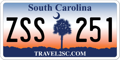 SC license plate ZSS251