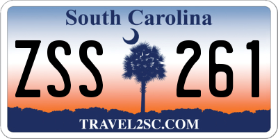 SC license plate ZSS261
