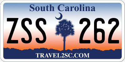 SC license plate ZSS262