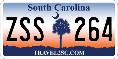 SC license plate ZSS264