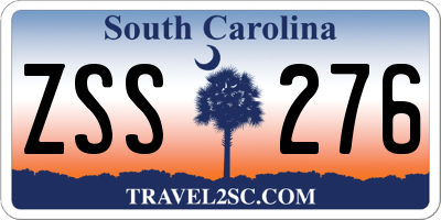 SC license plate ZSS276