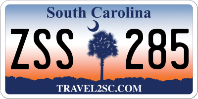 SC license plate ZSS285
