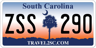 SC license plate ZSS290