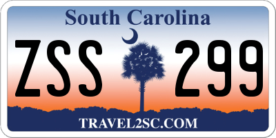 SC license plate ZSS299
