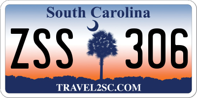 SC license plate ZSS306
