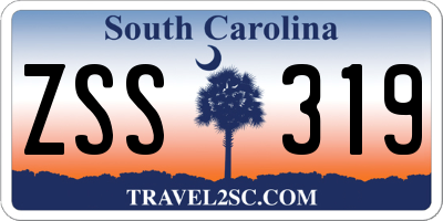 SC license plate ZSS319
