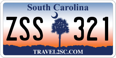 SC license plate ZSS321