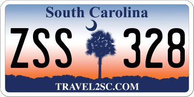 SC license plate ZSS328