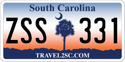 SC license plate ZSS331