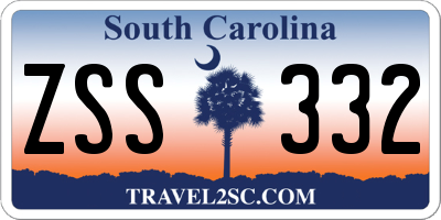 SC license plate ZSS332