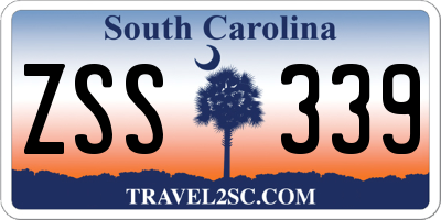SC license plate ZSS339