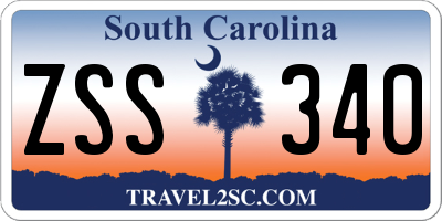 SC license plate ZSS340