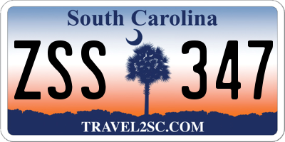 SC license plate ZSS347