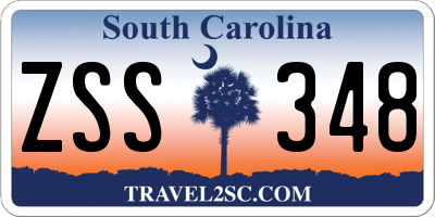 SC license plate ZSS348