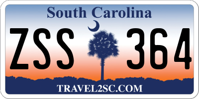 SC license plate ZSS364