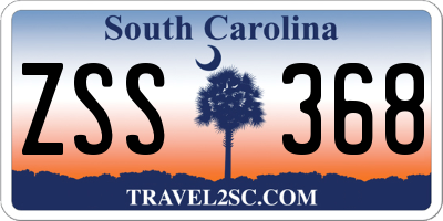 SC license plate ZSS368