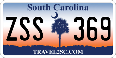 SC license plate ZSS369