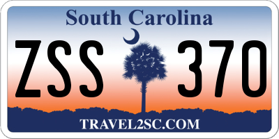 SC license plate ZSS370
