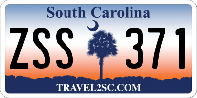 SC license plate ZSS371