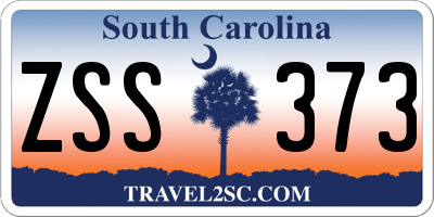 SC license plate ZSS373
