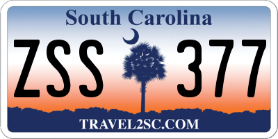 SC license plate ZSS377