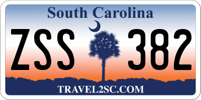 SC license plate ZSS382