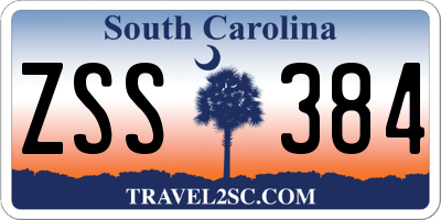 SC license plate ZSS384