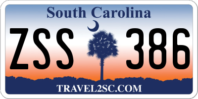 SC license plate ZSS386