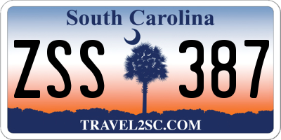 SC license plate ZSS387