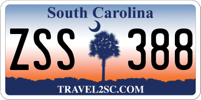 SC license plate ZSS388