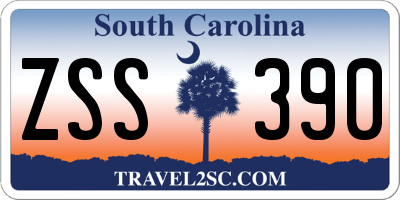 SC license plate ZSS390