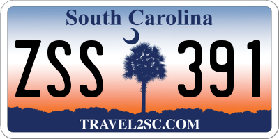 SC license plate ZSS391