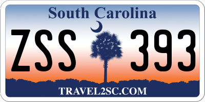 SC license plate ZSS393