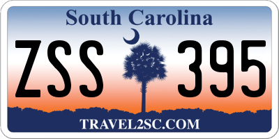 SC license plate ZSS395