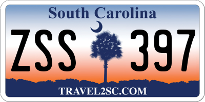 SC license plate ZSS397