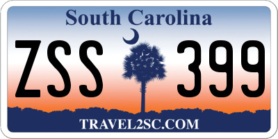 SC license plate ZSS399