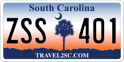 SC license plate ZSS401