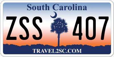 SC license plate ZSS407