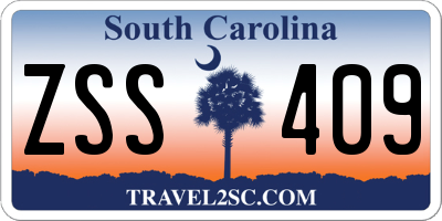SC license plate ZSS409