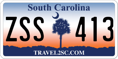SC license plate ZSS413
