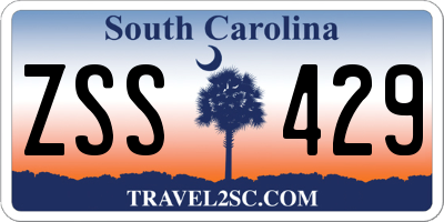SC license plate ZSS429