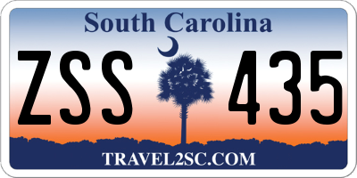 SC license plate ZSS435