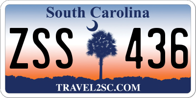 SC license plate ZSS436