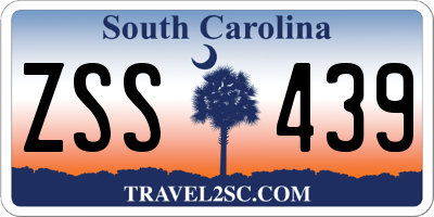 SC license plate ZSS439