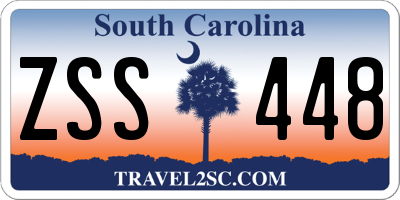 SC license plate ZSS448