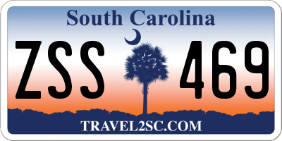 SC license plate ZSS469