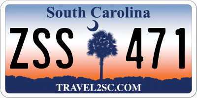 SC license plate ZSS471